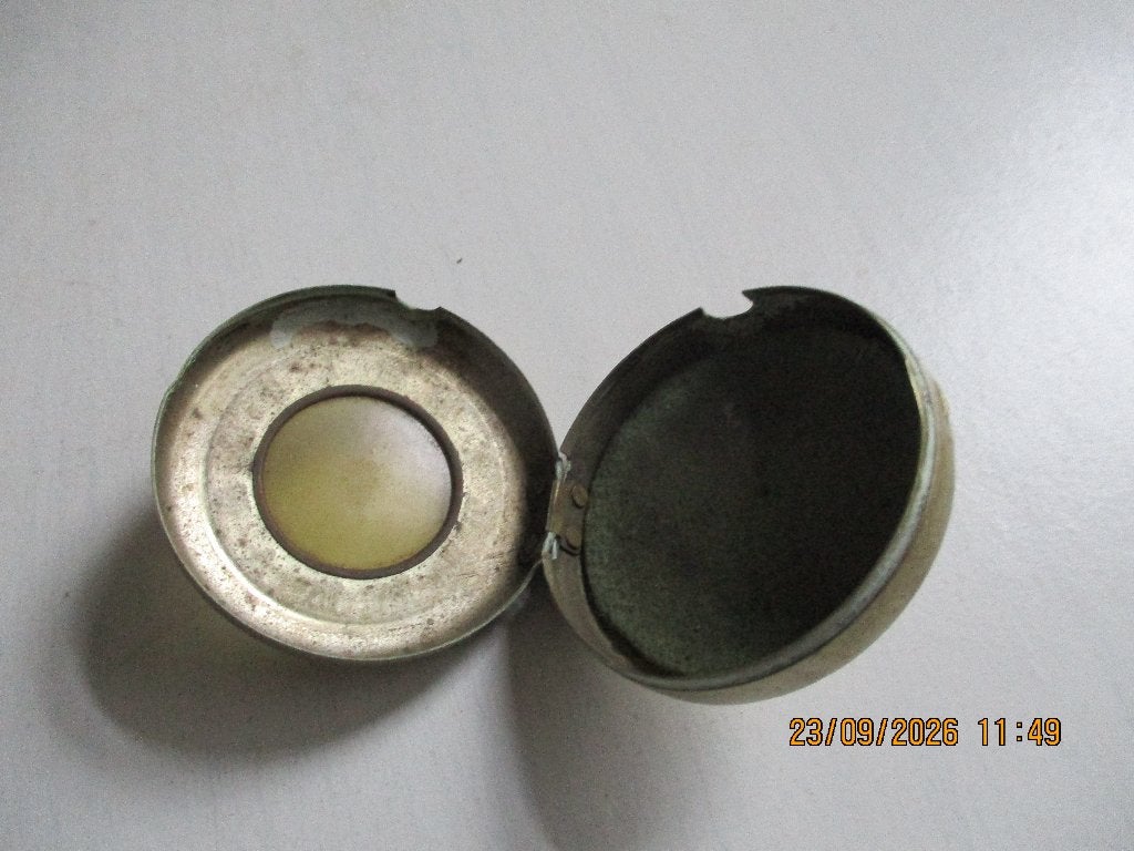 Metalen bescherm doosje voor antiek ketting horloge, Overige merken, Zakhorloge, Staal, Ophalen of Verzenden