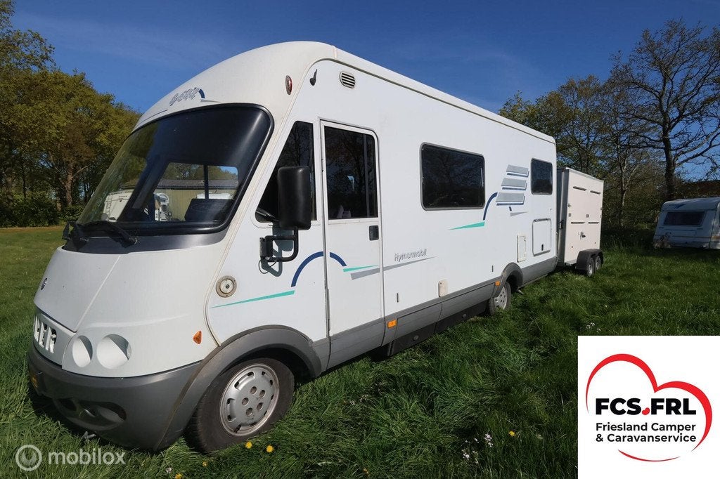 Fiat HYMERMOBIL B644 eventueel met aanhangwagen, Caravans en Kamperen, Campers, Tot en met 2, 7 tot 8 meter, Bedrijf, Diesel