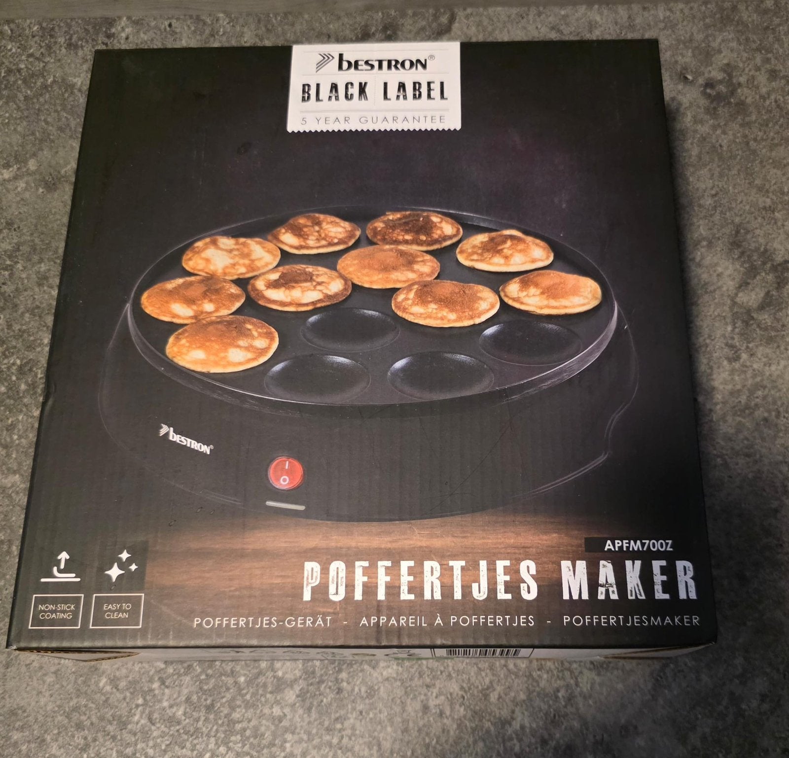 Zo goed als nieuwe Bestron Black Label poffertjesmaker 1xgeb, Ophalen of Verzenden, Zo goed als nieuw, Bakvorm