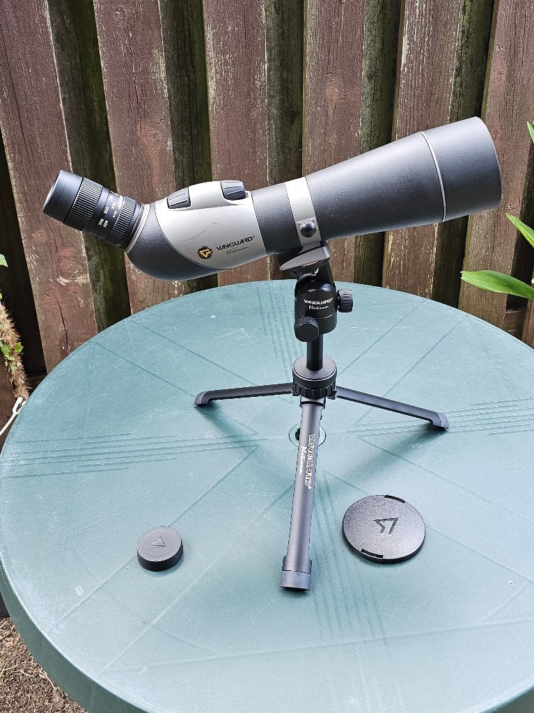 spotting scope, Audio, Tv en Foto, Optische apparatuur | Telescopen, Ophalen, Lenzentelescoop (refractor), 80 tot 200 mm, Met statief