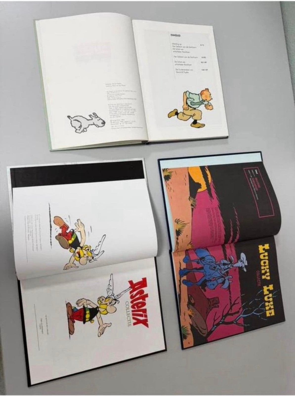 3x Stripboek Collectie Kuifje Lucky Luke Tenderfoot Asterix, Boeken, Meerdere stripboeken, Ophalen of Verzenden, Zo goed als nieuw