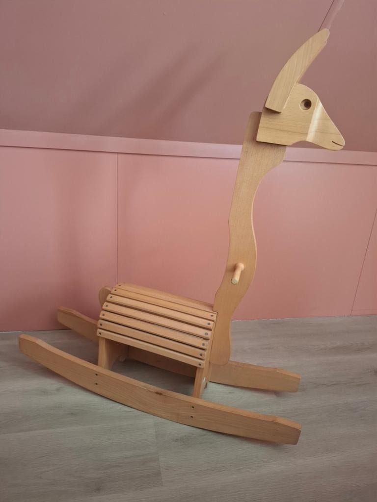 Uniek houten hobbelpaard lama/alpaca - Solide en duurzaam, Ophalen