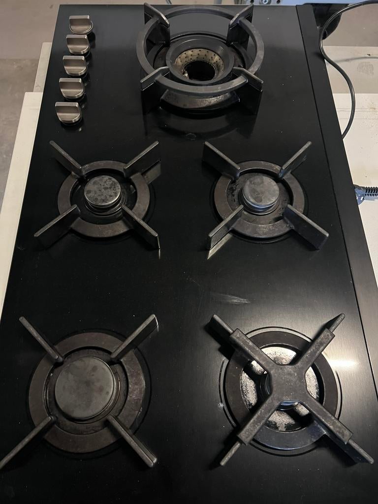 Atag gaskookplaat 90 cm met wokbrander., Ophalen, Zo goed als nieuw, Inbouw, Gas