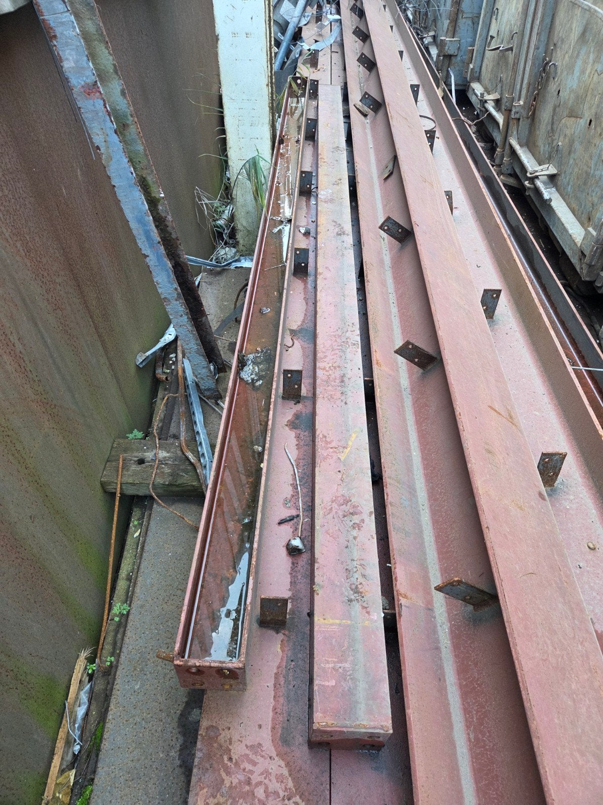 2 stuks stalen H-balken 310cm, 115x120mm, Ophalen, Gebruikt, IJzer