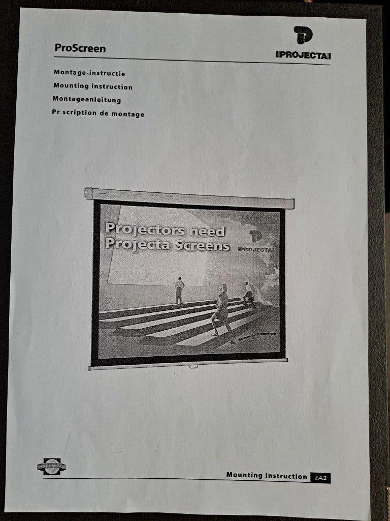Projectiescherm, Audio, Tv en Foto, Projectieschermen, Ophalen, Handmatig, Gebruikt