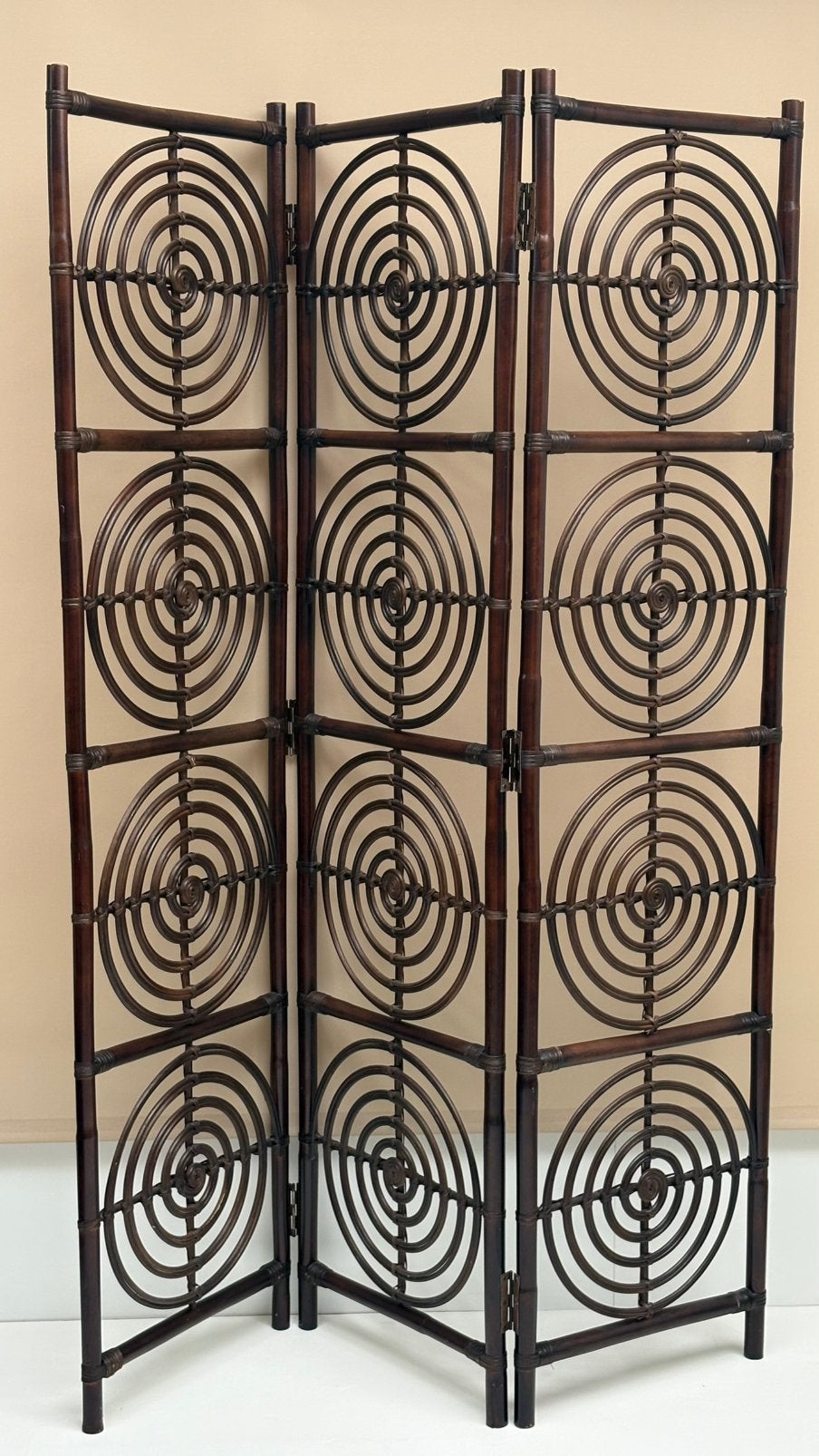 Dutchbone Rumour design roomdivider rotan kamerscherm bruin, Ophalen, -, -, Zo goed als nieuw