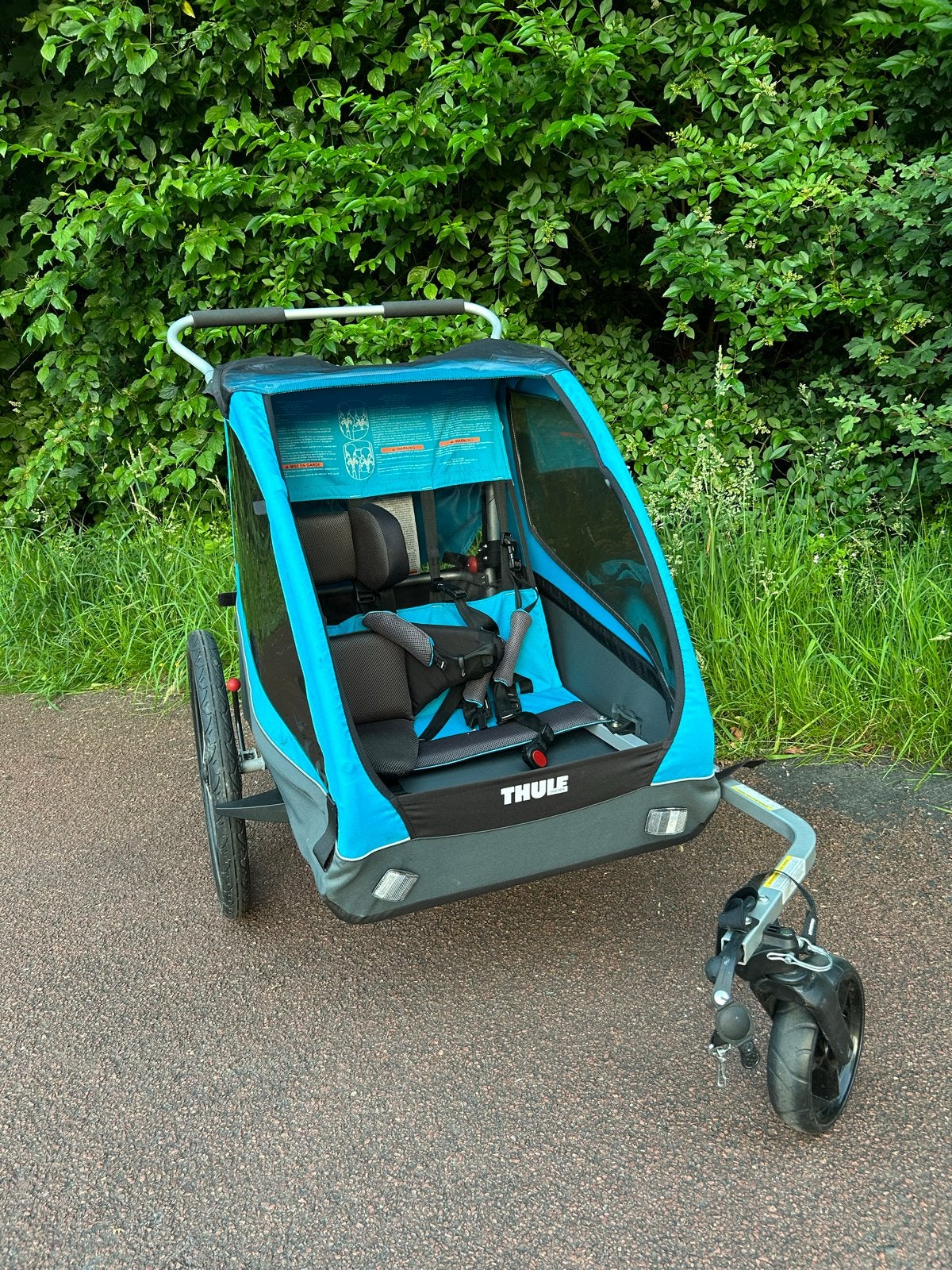 Thule Coaster XT fietskar + baby supporter (z.g.a.n.), Ophalen, Zo goed als nieuw, Kinderkar, 40 tot 60 kg