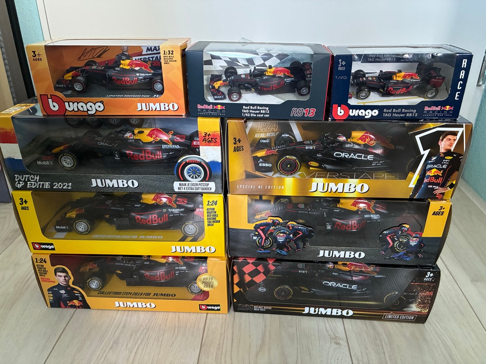 Max Verstappen Red Bull Racing F1 modelauto's Jumbo Bburago, Ophalen of Verzenden, Nieuw, Auto, Bburago