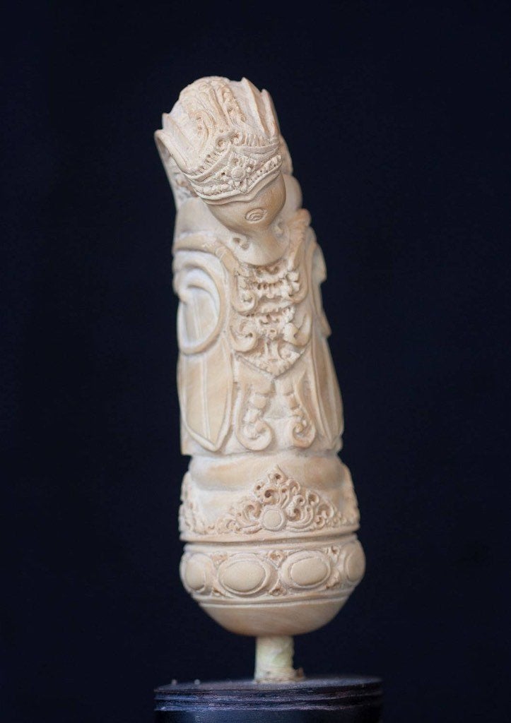 keris kris greep Bali/Lombok Kocet kocetan, Houtsnijwerk, Handgemaakt, Hout, Beige