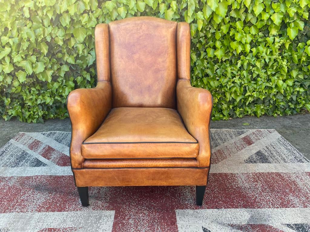 Nieuwstaat !!! Schapen leren Lounge Atelier fauteuil !!!, Ophalen