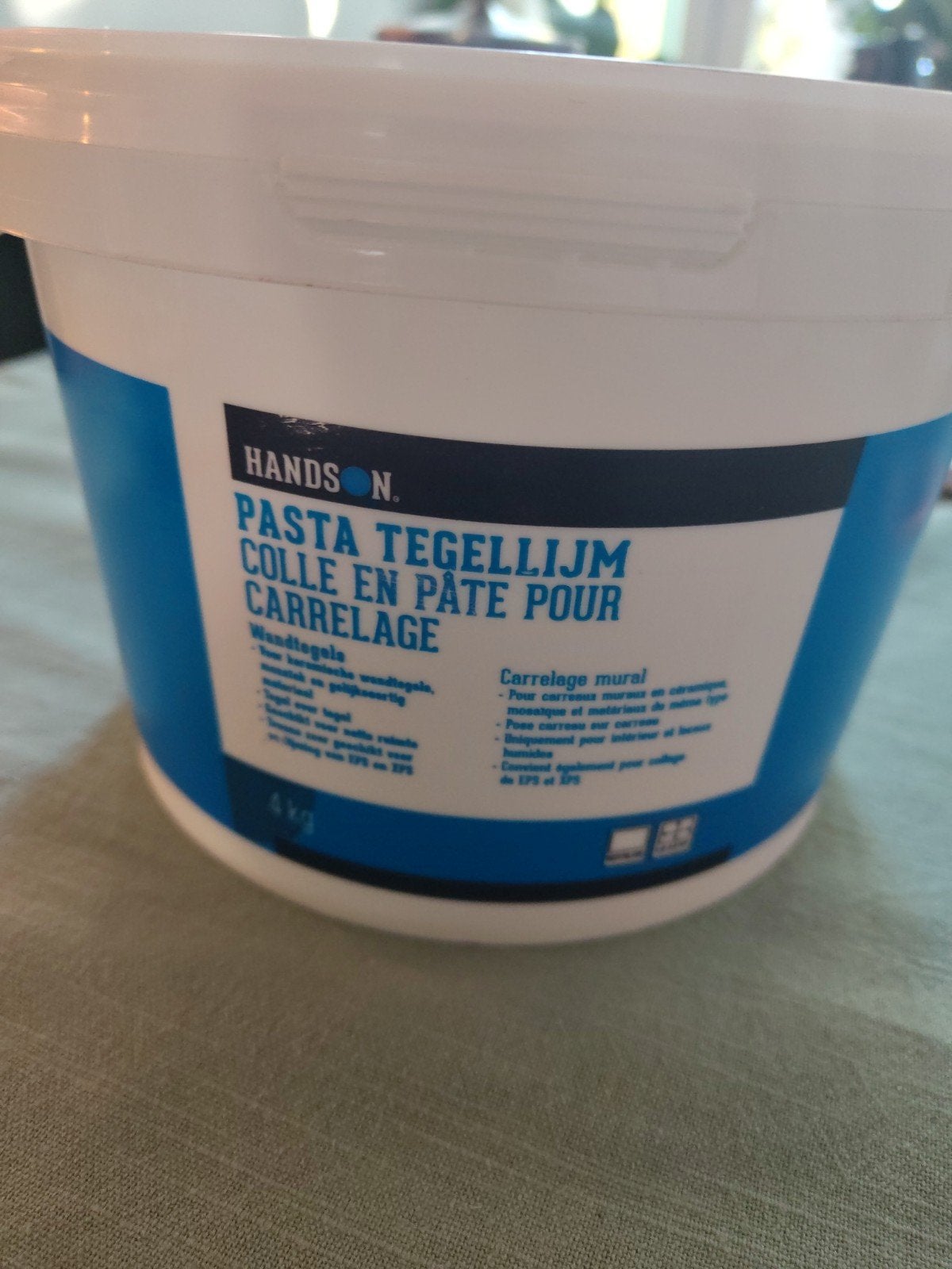 Hands On Pasta Tegellijm 4kg - Wandtegellijm, Overige materialen, Wandtegels, Nieuw, Ophalen of Verzenden