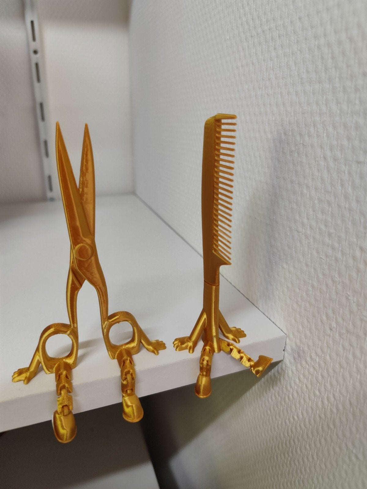 Kapperssetje goudkleurig - 3D, Ophalen of Verzenden