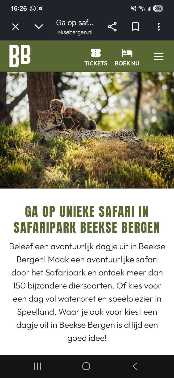 4 tickets Beekse Bergen, Tickets en Kaartjes, Drie personen of meer, Ticket of Toegangskaart