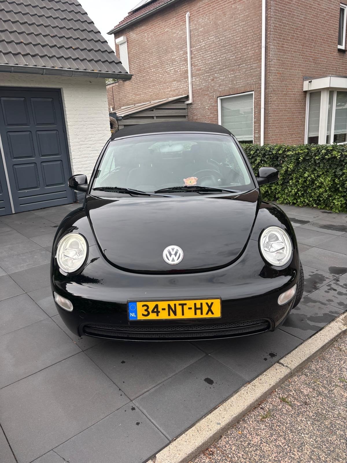Volkswagen Beetle (Kever) 1.4 Cabriolet 55KW 2004 Zwart, Voorwielaandrijving, Stof, 74 pk, 4 cilinders