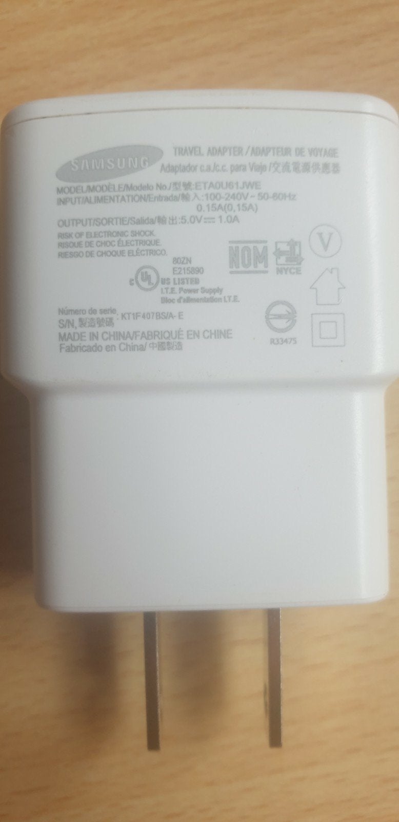 Samsung reisadapter/oplader, Adapter, Ophalen of Verzenden, Samsung, Gebruikt