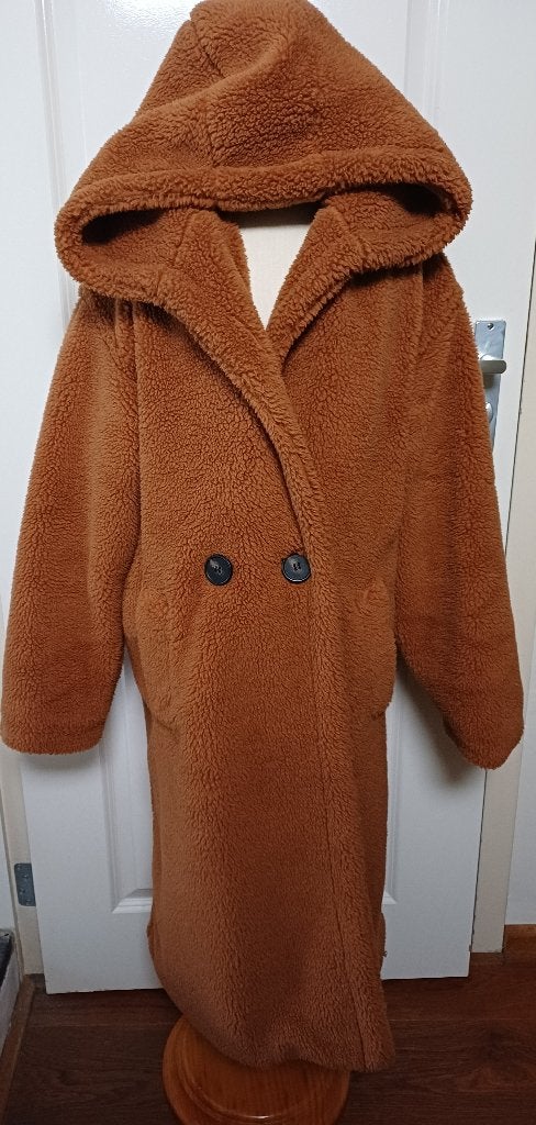 Teddy Jas met Capuchon M kleur Camel ( Jool ), Maat 38/40 (M), Bruin, Ophalen of Verzenden, Zo goed als nieuw