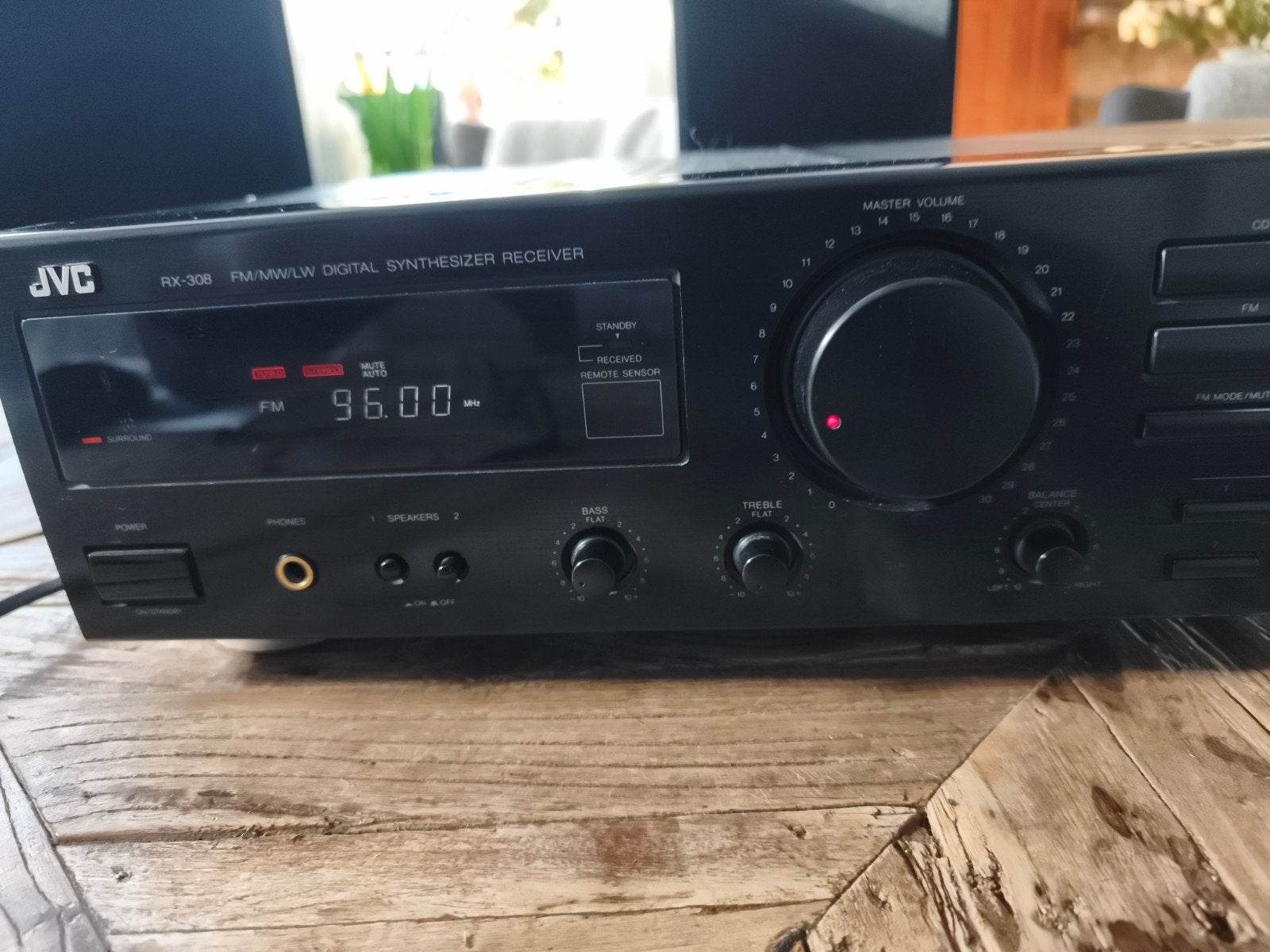 JVC RX-308 FM/MW/LW Digitale Synthesizer Receiver, JVC, Ophalen of Verzenden, Zo goed als nieuw, 60 tot 120 watt