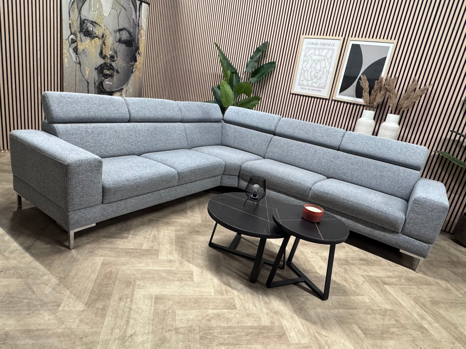 ZGAN Montel Tosca Design Hoekbank - Grijs - 287 x 267
