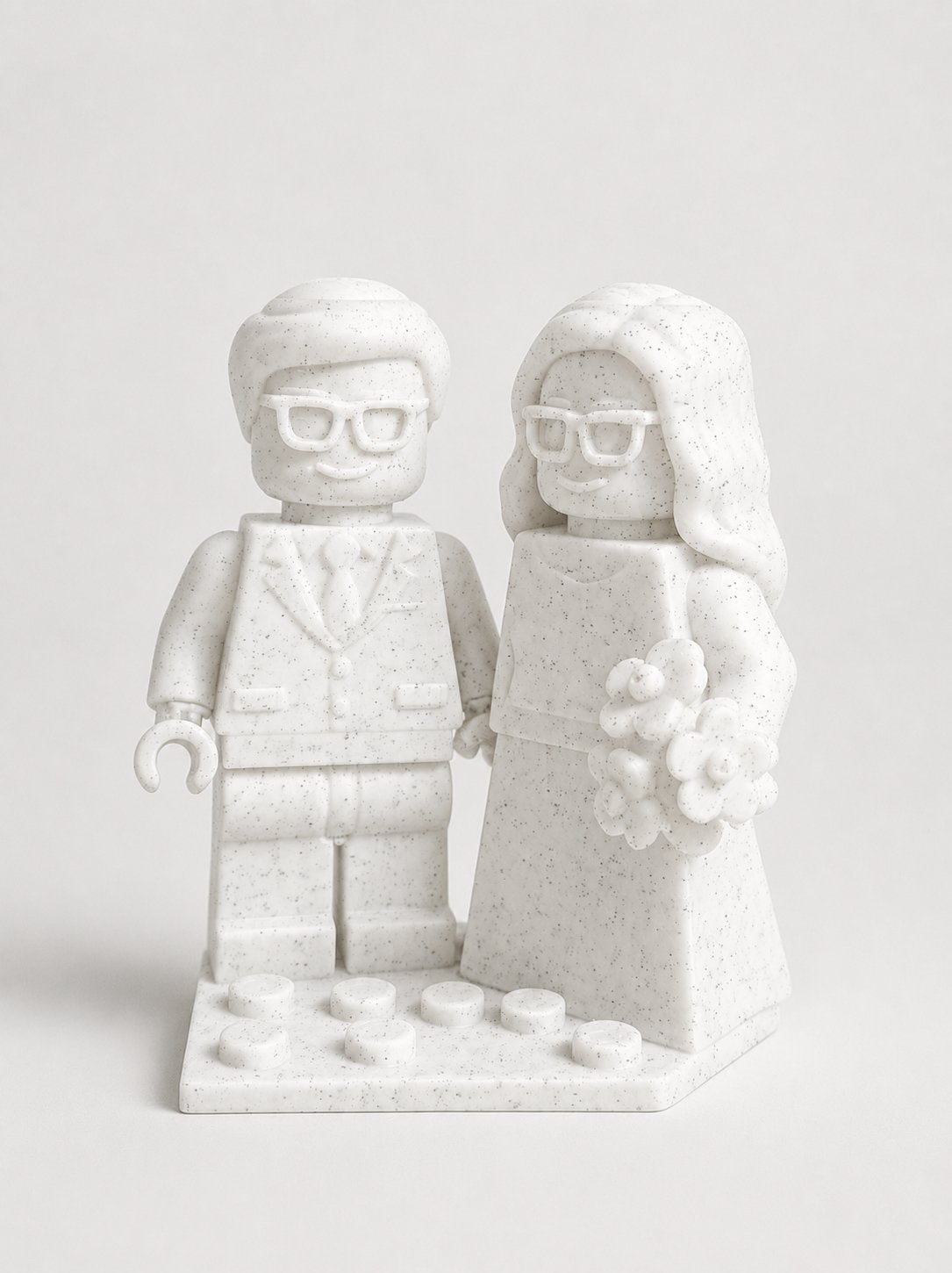 Lego Bruidspaar Taarttopper - Wit, Zwart & Marmer, Overige merken, Verzenden, Nieuw, Handmade