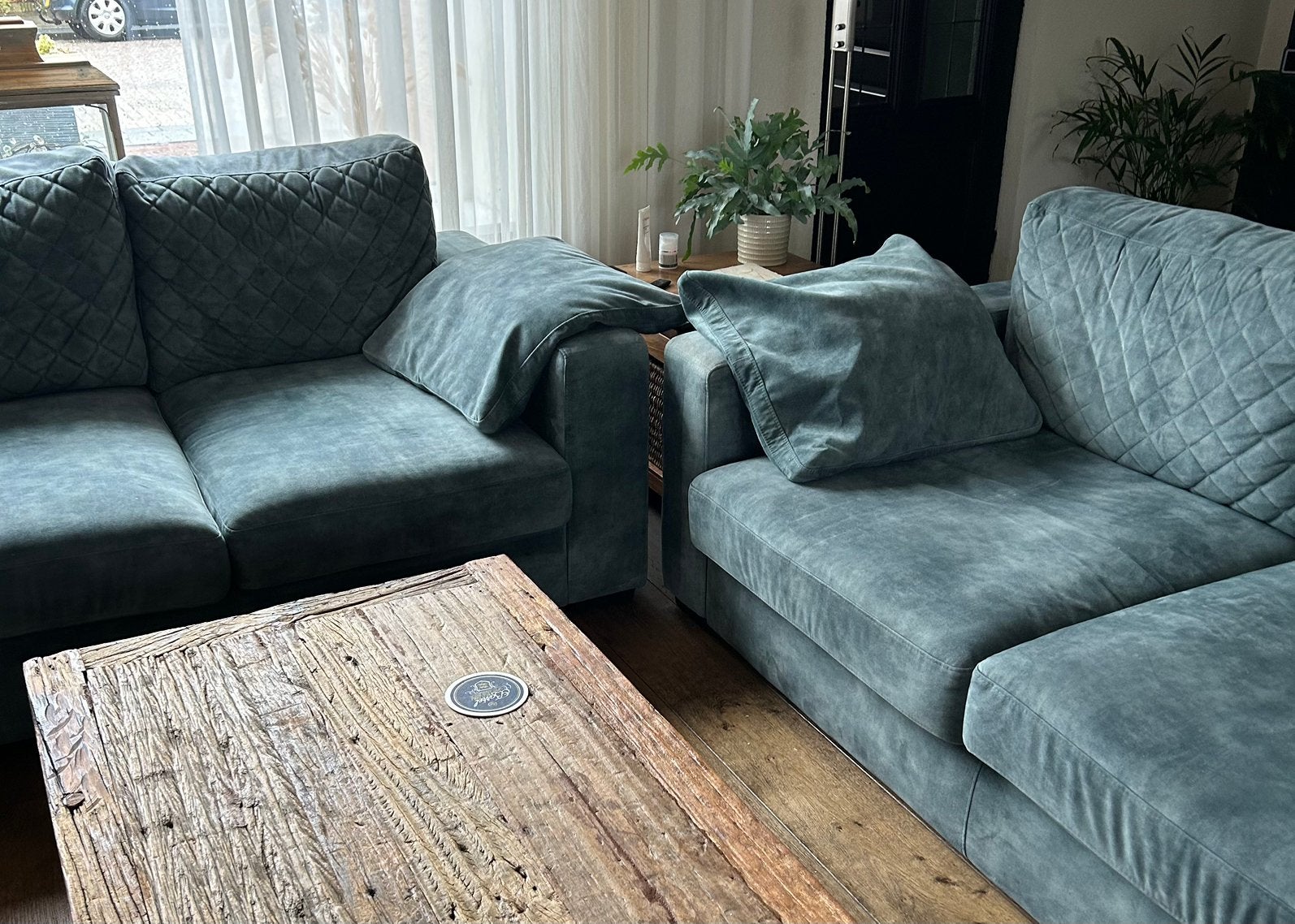 UrbanSofa Giorno bankstel 2,5-zits + 2-zits | Vienna Aqua, Ophalen, Zo goed als nieuw, Stof
