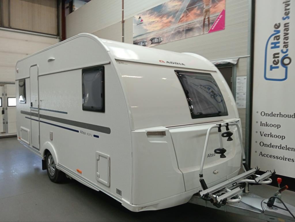Adria Altea 462 PU nette caravan incl. luifel en mover TOP!, Rondzit, 7 tot 8 meter, Adria, Schokbreker
