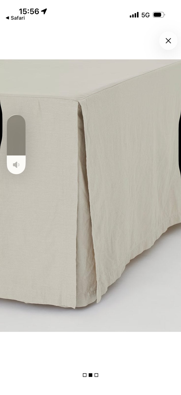 Linnen Bedrok - Beige - 1.40 x 2.00, Overige maten, Beige, Overige typen, Ophalen of Verzenden
