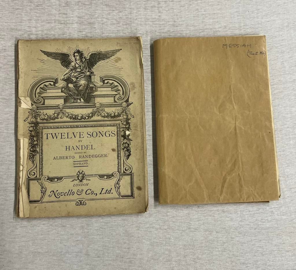 2x antiek notenboek Handel Contralto Randegger novello 1910, Ophalen of Verzenden, Gebruikt, Artiest of Componist, Klassiek