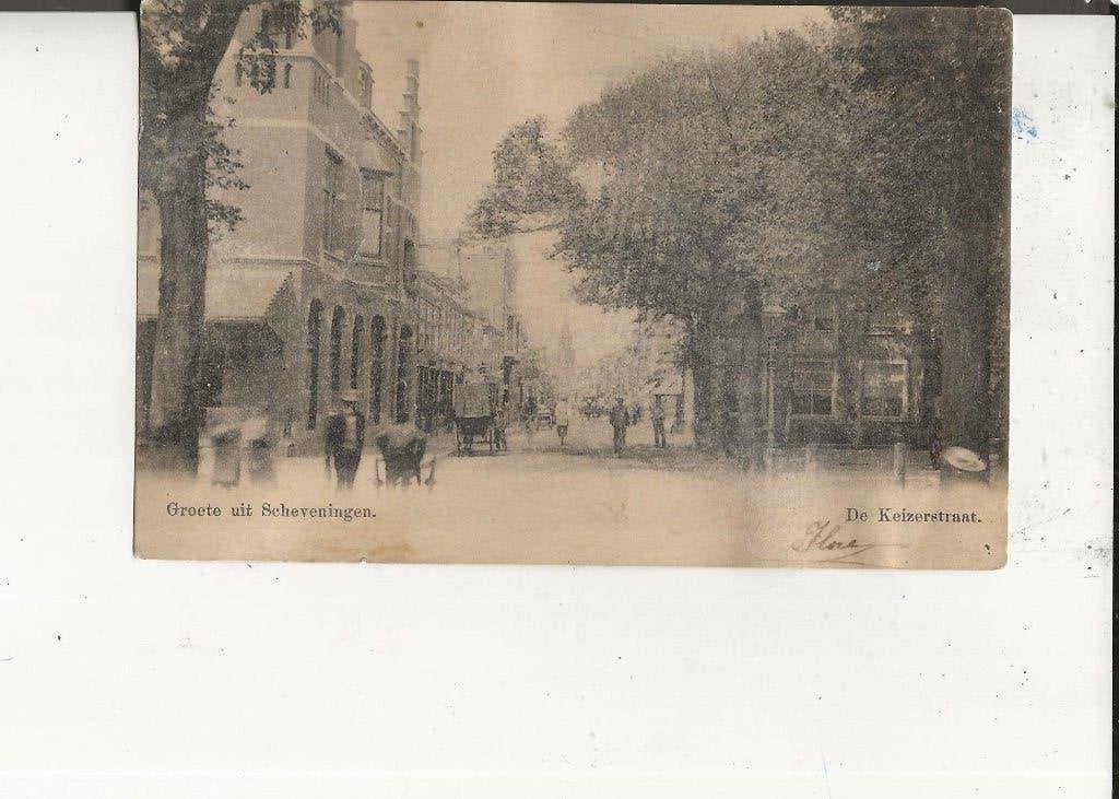 Scheveningen Keizerstraat Groete uit 22 sept 1902, Ophalen of Verzenden, Voor 1920, Gelopen, Zuid-Holland