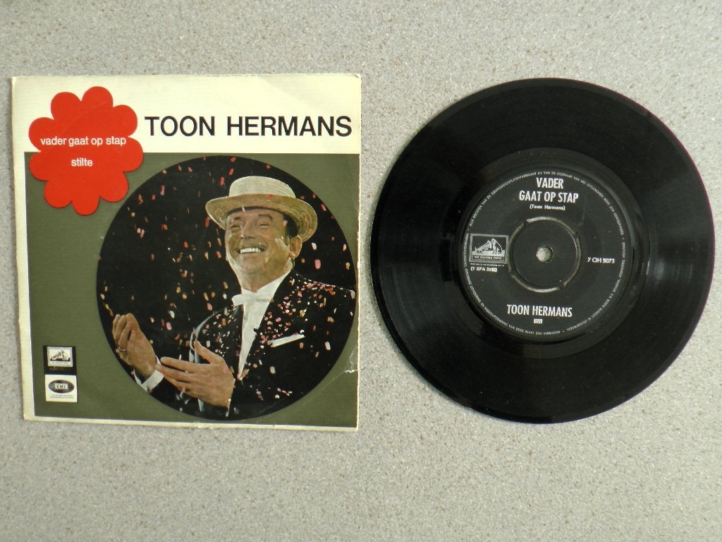 Toon Hermans - Vader gaat op stap VINYL SINGLE, Gebruikt, 7 inch, Nederlandstalig, Fotohoes