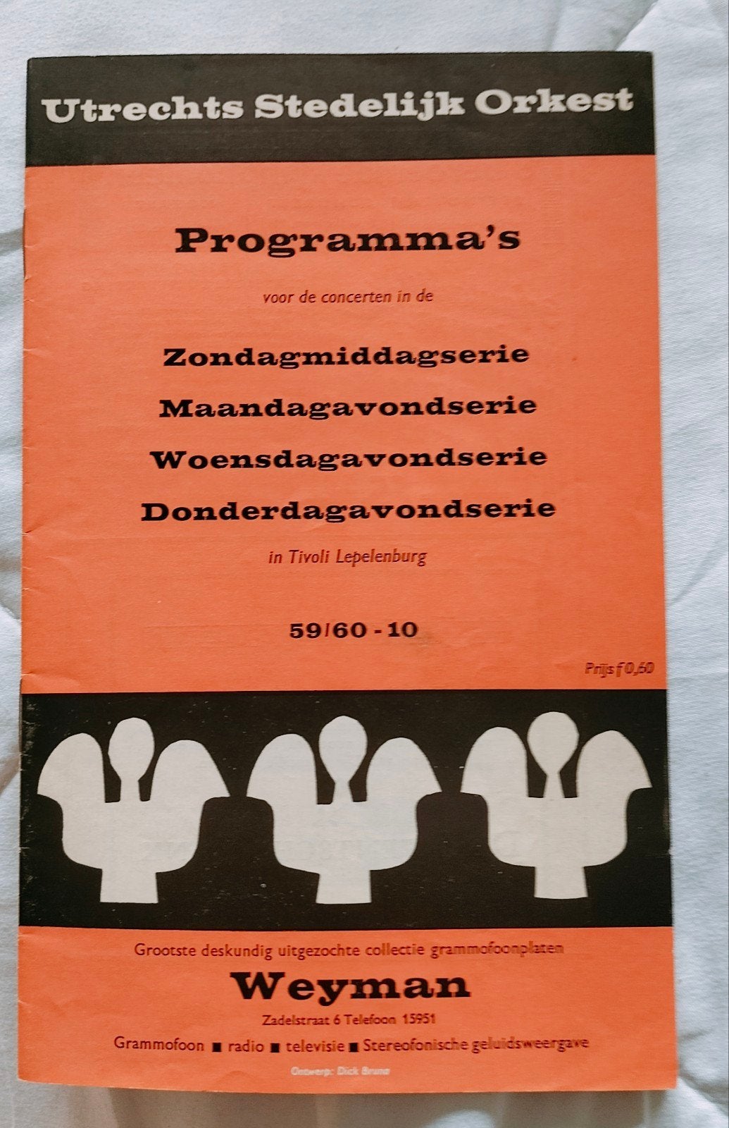 Utrechts Stedelijk Orkest Programmaboekje 1959/1960, Ophalen, Zo goed als nieuw