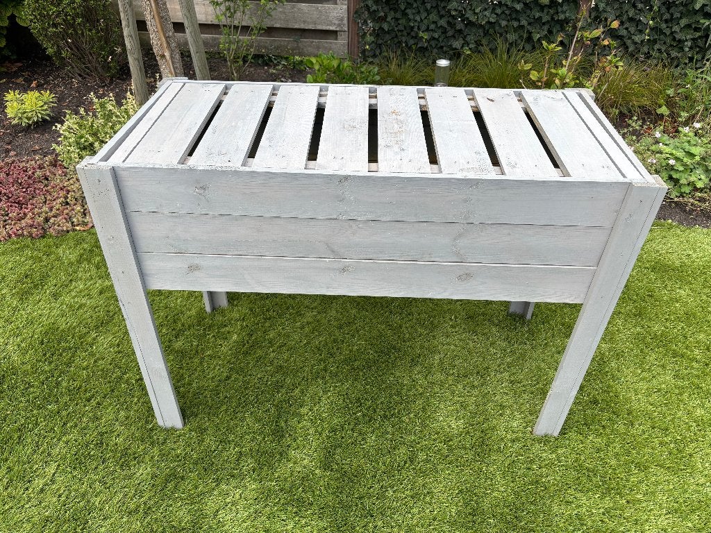 Tuintafeltje cq plantenbak, Tuin en Terras, Ophalen, Gebruikt, Rechthoekig, Hout