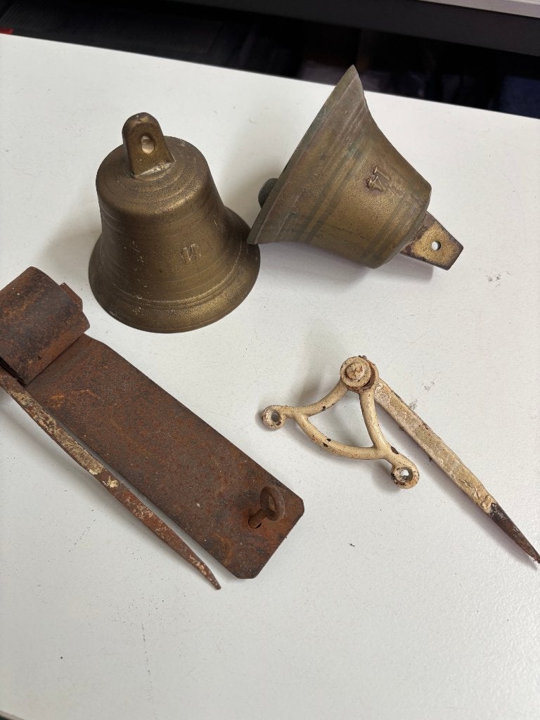 2 deurbellen, nummer 14, Antiek en Kunst, Antiek | Koper en Brons, Ophalen of Verzenden, Brons