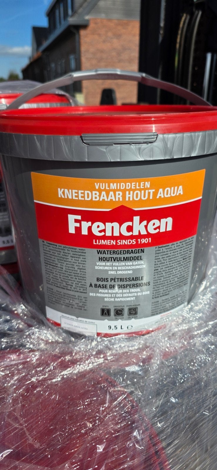 Frencken Kneedbaar Hout Aqua - 9.5L Emmer - Donker eiken, 7536BD, Overige kleuren, 5 tot 10 liter, Frencken