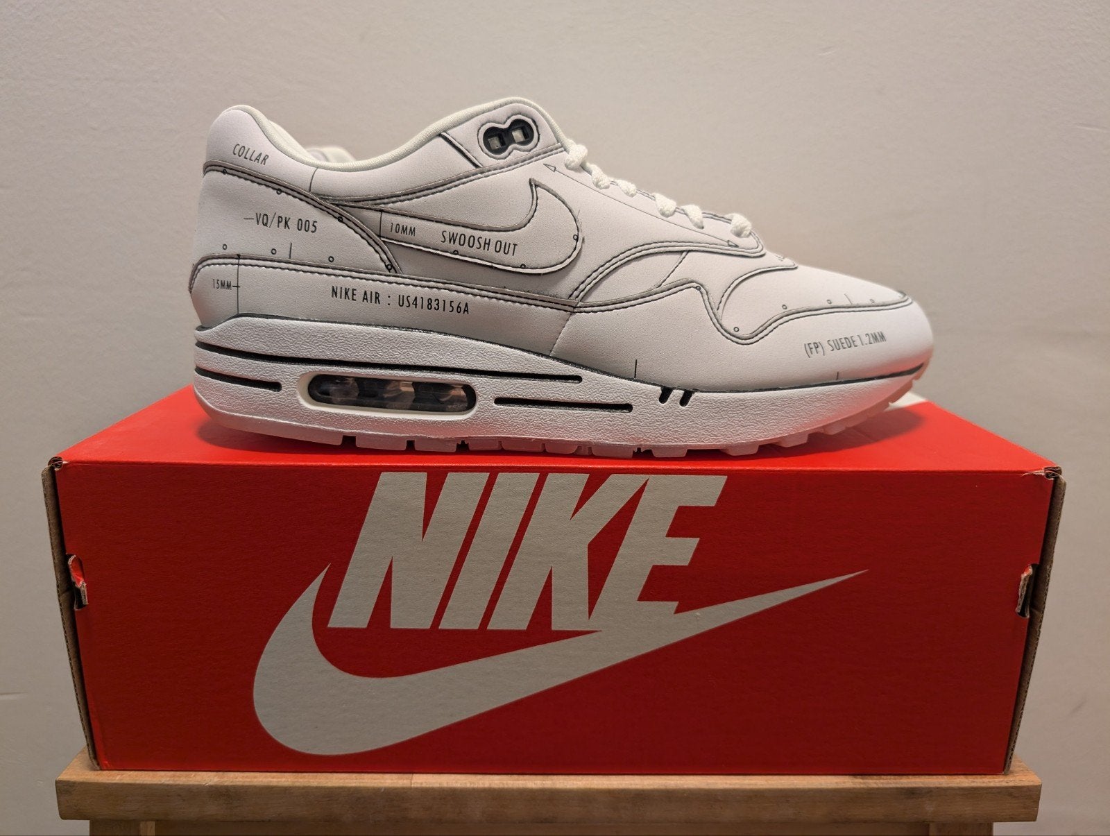 Nike Air Max 1 Tinker Schematic 43, Nike air max, Wit, Nieuw, Ophalen of Verzenden