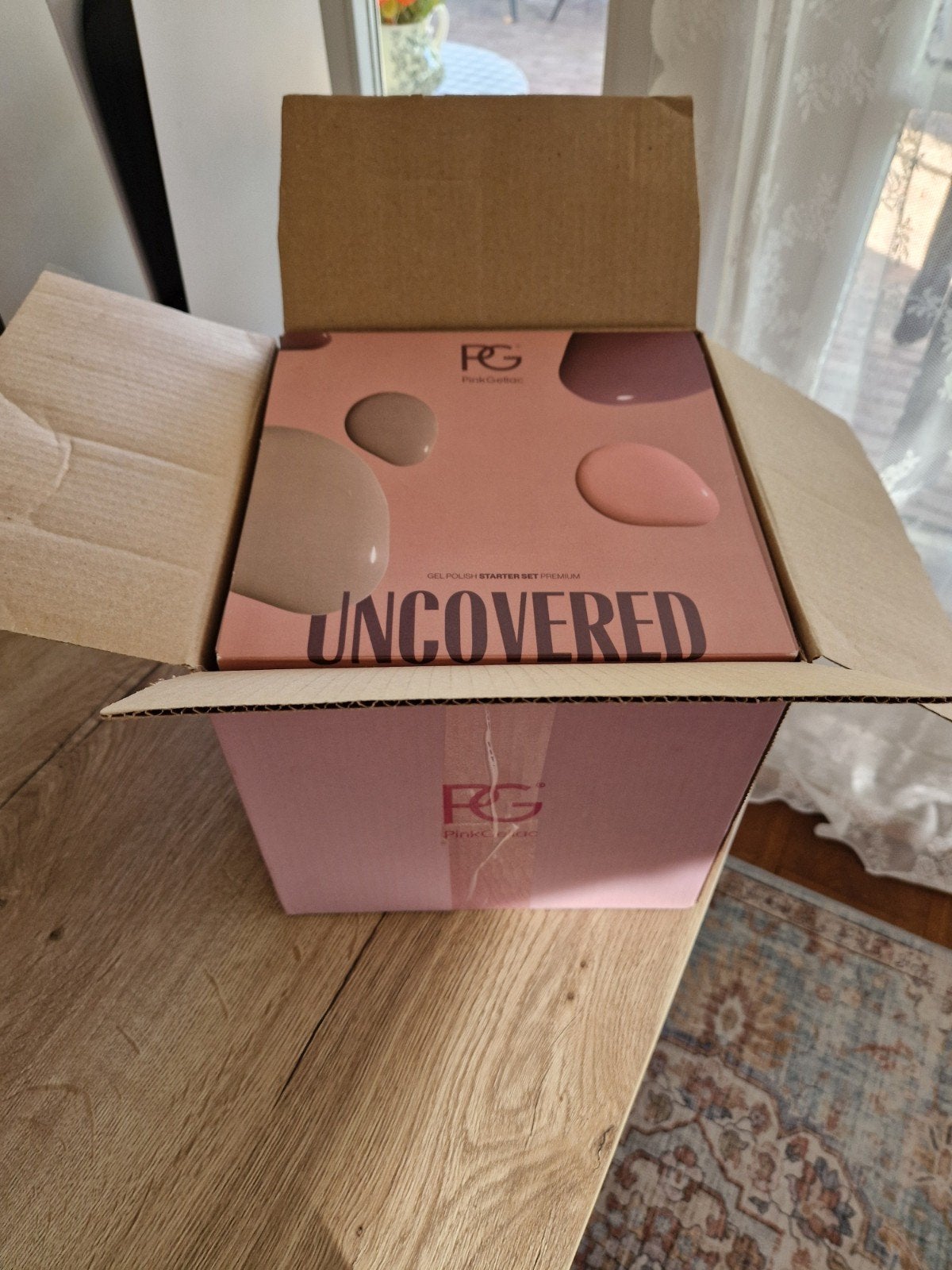 Pink Gellac set, Ophalen of Verzenden, Zo goed als nieuw, Overige kleuren, Handen en Nagels