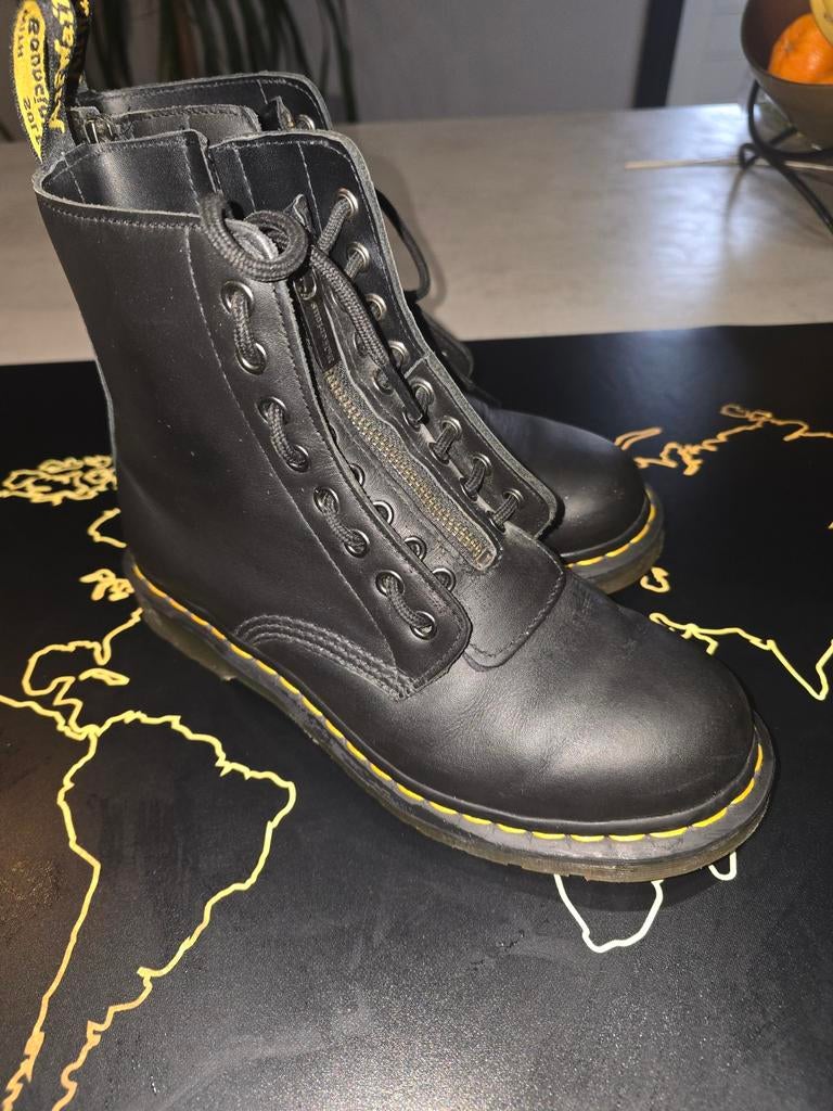 Dr. Martens 1460 Pascal Front Zip Laarzen Zwart maat 40, Zwart, Lage of Enkellaarzen, Ophalen of Verzenden, Dr. Martens