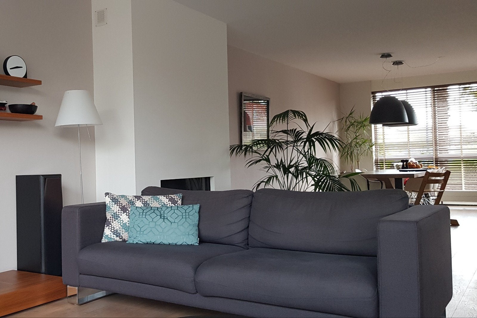 Rolf Benz EGO bank met hocker  - Donkergrijs - gebruikt, Ophalen, Gebruikt, 125 cm of meer, 125 cm of meer