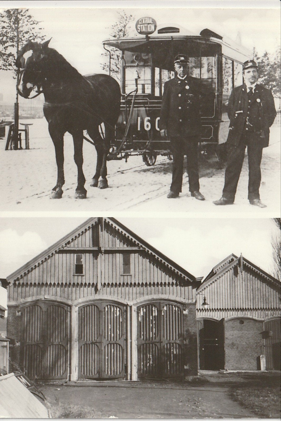 ROTTERDAM PRINSENHOOFD PAARDETRAM RIJTUIG, REMISE OVERSCHIE, Ophalen of Verzenden, 1920 tot 1940, Ongelopen, Zuid-Holland