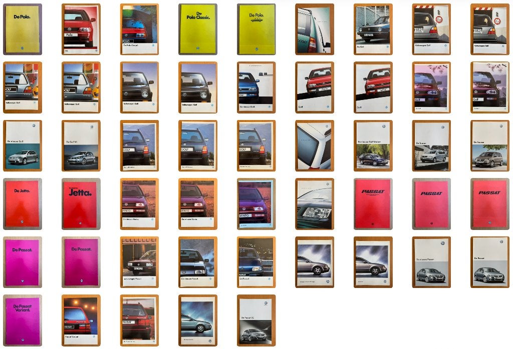 50 x VW Volkswagen Polo Golf Touran Jetta Vento Bora Passat, Ophalen of Verzenden, Gelezen, Volkswagen