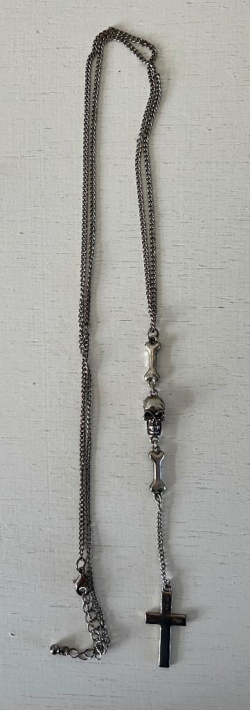 Ketting in Harley-bikerstijl, Ophalen of Verzenden, Zo goed als nieuw, Zilver, Overige materialen