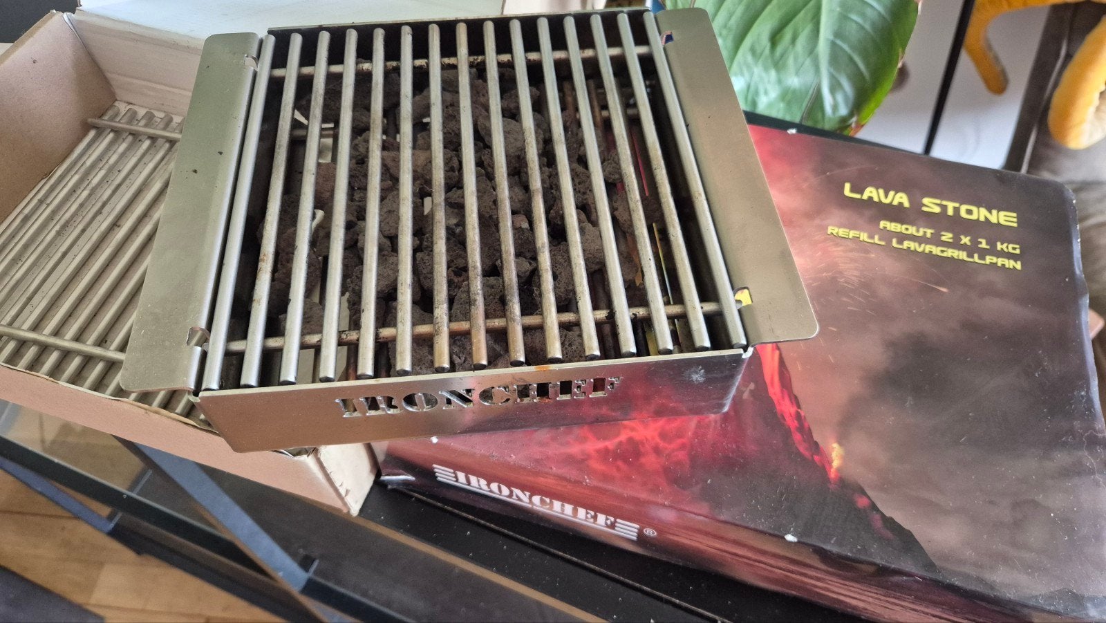 Iron chef lava grill met extra stenen, Ophalen