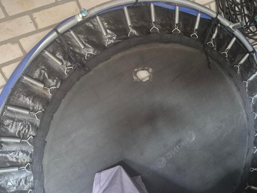 Trampoline onderdelen: framebuizen en springmat, Ophalen of Verzenden, Gebruikt