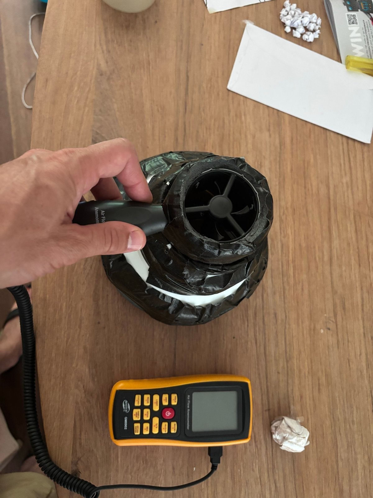 Anemometer luchtdebiet meter WTW mechanische ventilatie, Ophalen of Verzenden, Zo goed als nieuw, Overige meters