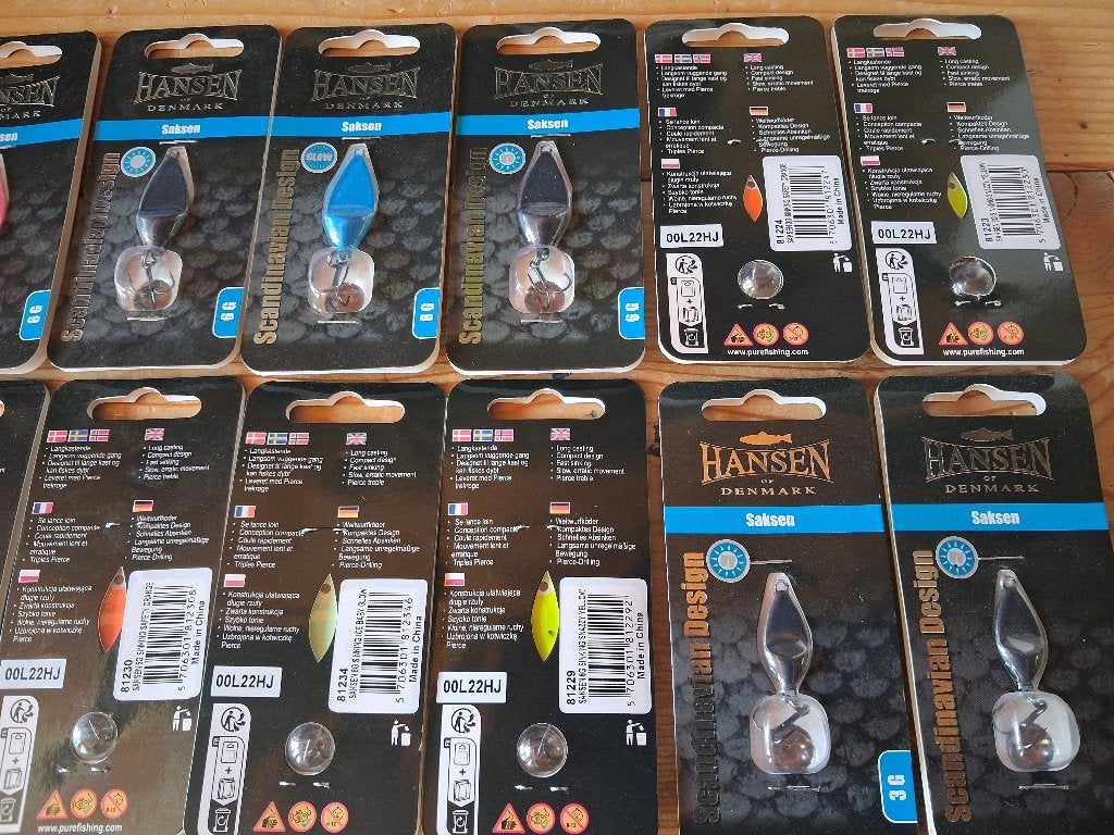Hansen Saksen Forel/Zeeforel kunstaas (3 en 6 grams), Tinstraat, Overige typen, Nieuw, Ophalen of Verzenden