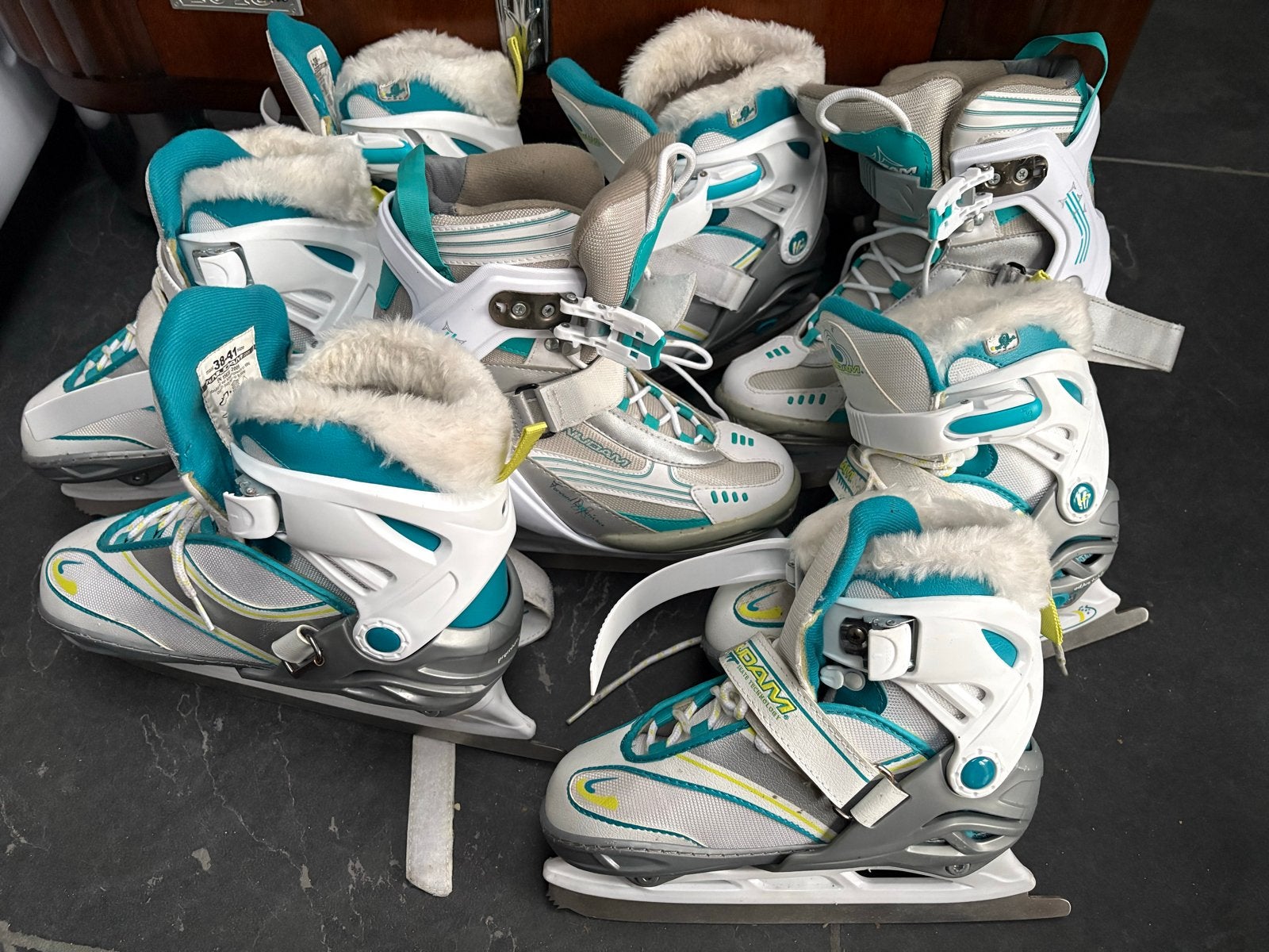 4 paar Nijdam schaatsen in goede staat - diverse maten, Sport en Fitness, Schaatsen, Ophalen, Gebruikt, Combinoren, Nijdam