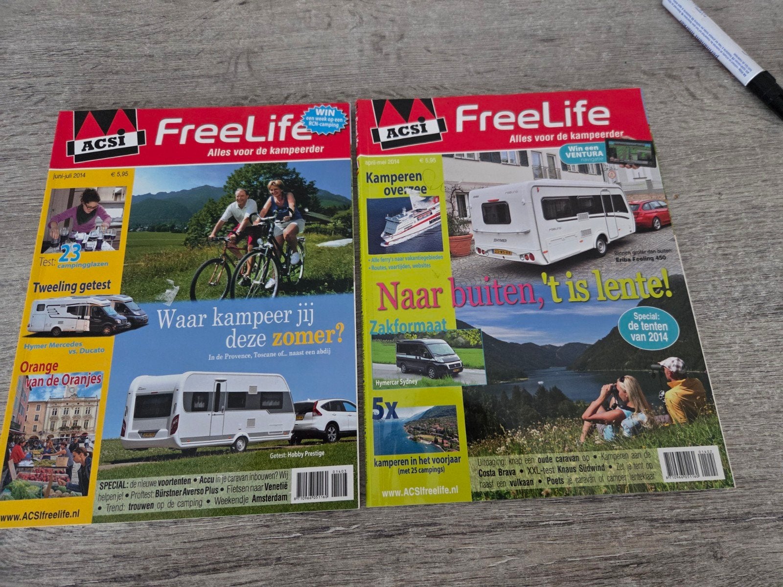 FreeLife Kampeerbladen - 2014 edities, Ophalen of Verzenden, Gelezen, Overige typen