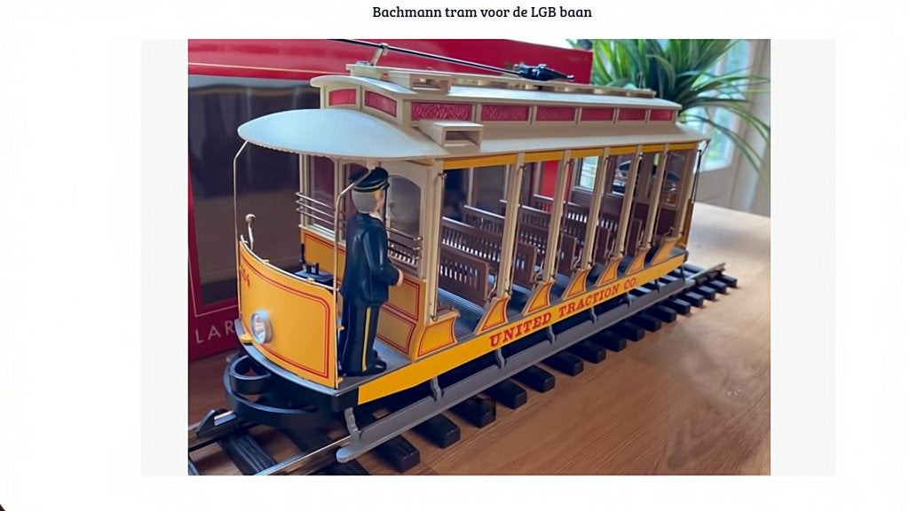 Bachmann Tram voor LGB niet van nieuw te onderscheiden, Gelijkstroom, Zo goed als nieuw, LGB, Analoog