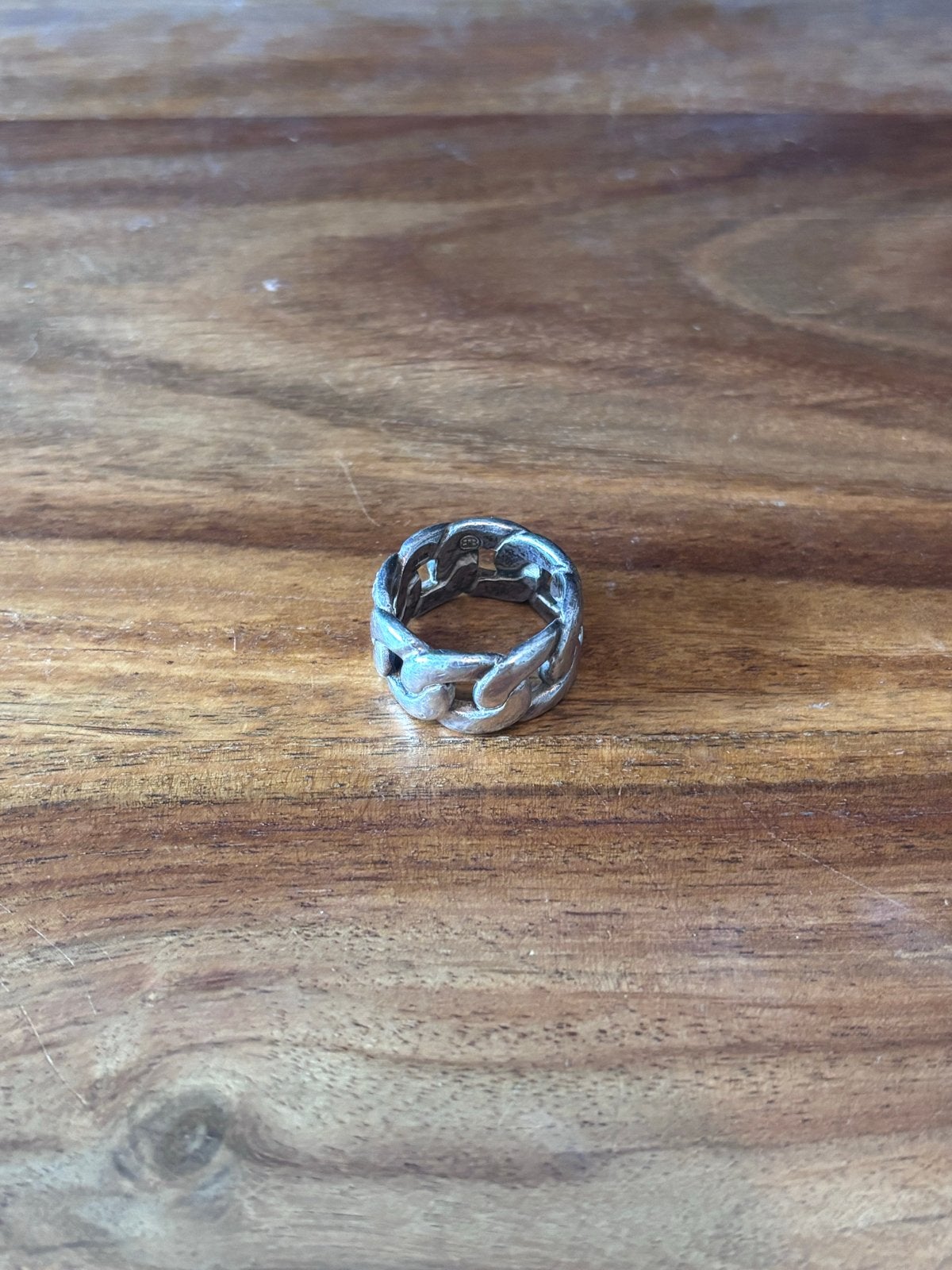 Buddha to Buddha  925 Zilveren ring met schakeldesign, 18 tot 19, Gebruikt, Ophalen of Verzenden, Dame of Heer