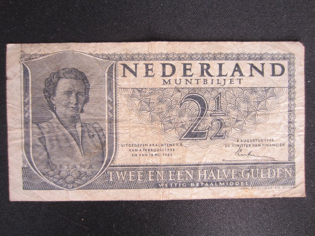Te Koop  Nederlands Gulden biljet, Postzegels en Munten, Bankbiljetten | Nederland, Ophalen of Verzenden, 2½ gulden, Los biljet