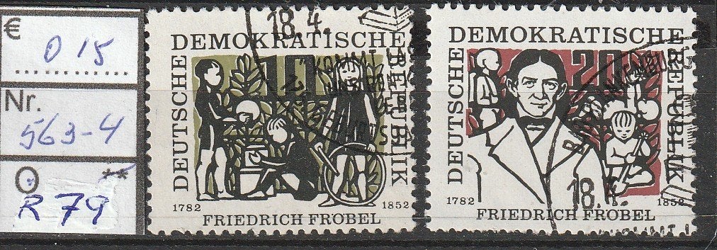 DDR Fröbel Michel 563-4 Nr.R79g, Ophalen of Verzenden, DDR, Gestempeld
